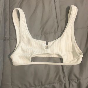 Frankies bikini. Frankies Cole ribbed scoop bikini top Medium top.